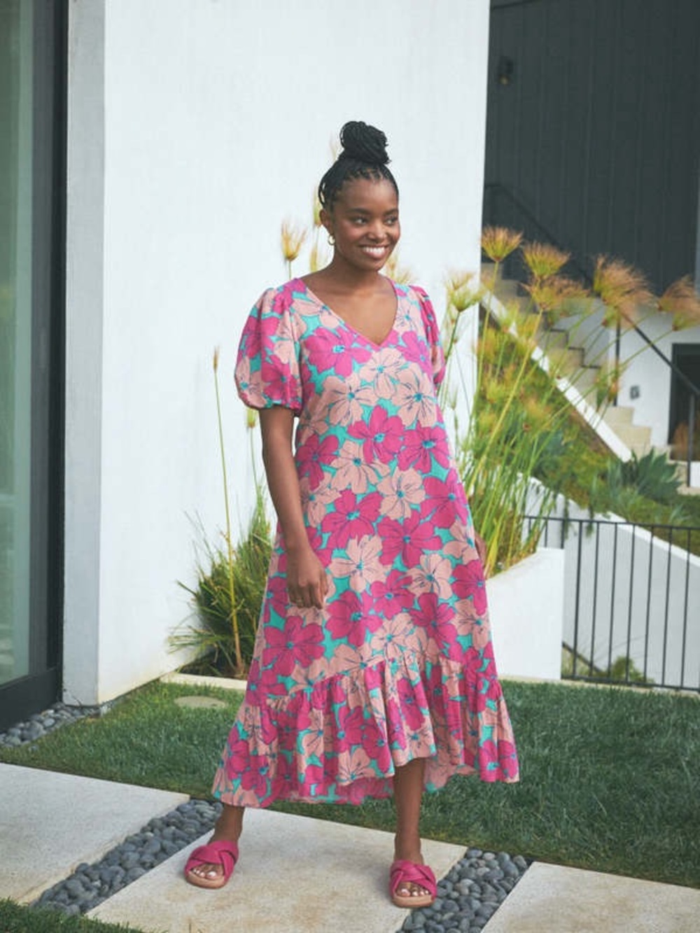Oh Joy! X The ODells Julia Pink Floral Dress